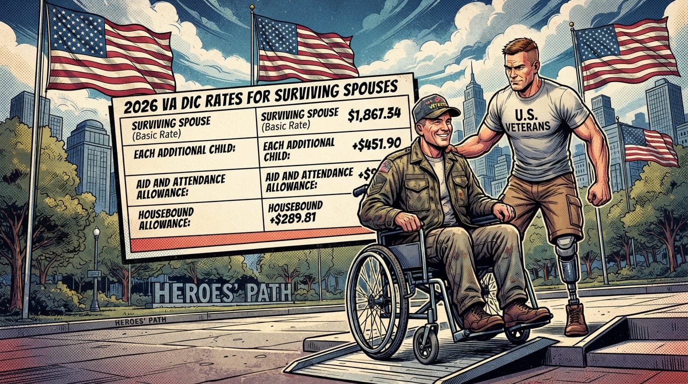 2026 VA Dependency and Indemnity Compensation DIC rates for surviving spouses