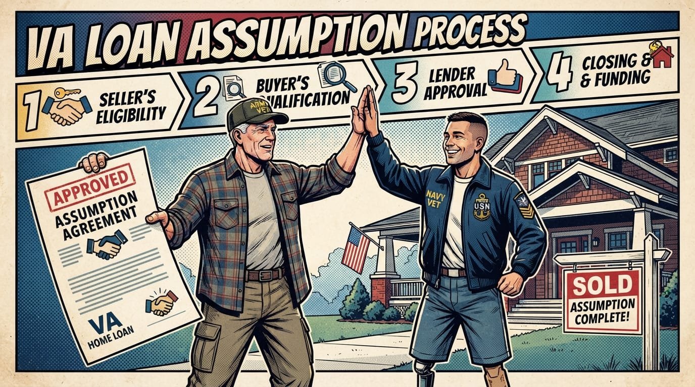 VA loan assumption process infographic