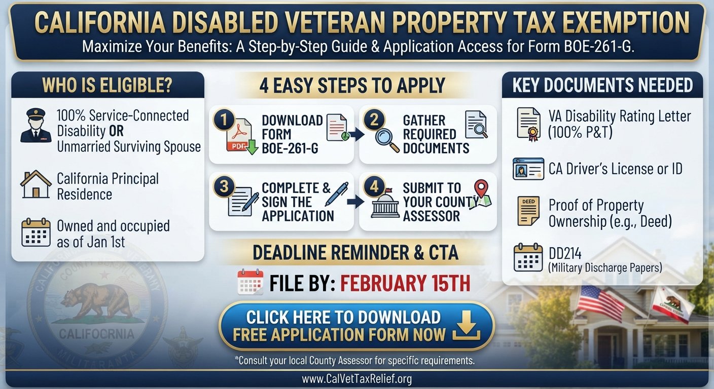 California veteran benefits disability property tax