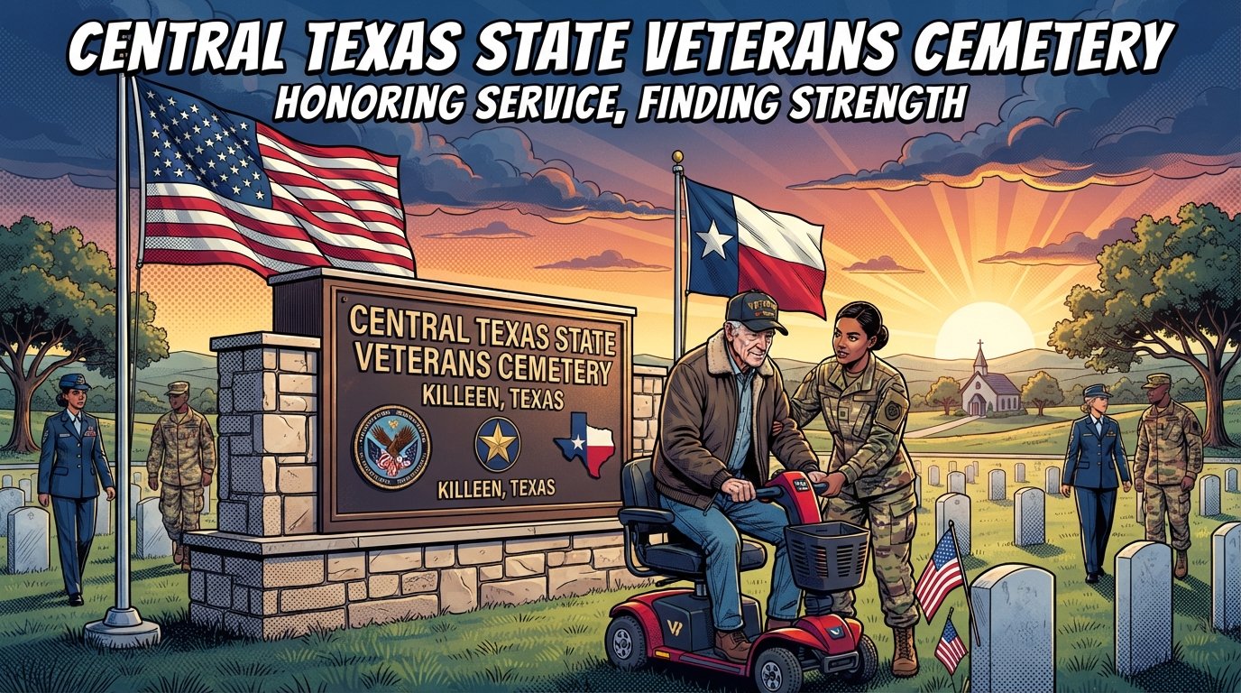 Central Texas State Veterans Cemetery Killeen entrance sign