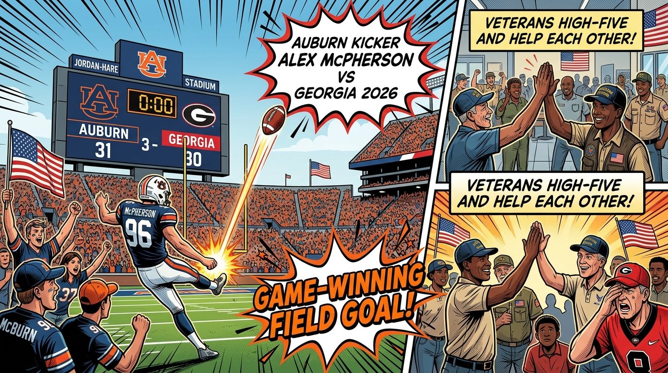 Auburn kicker Alex McPherson game-winning field goal vs Georgia 2026