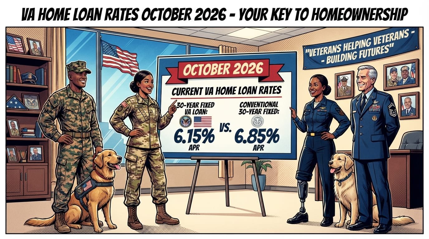 Current VA home loan rates October 2026 30-year fixed comparison
