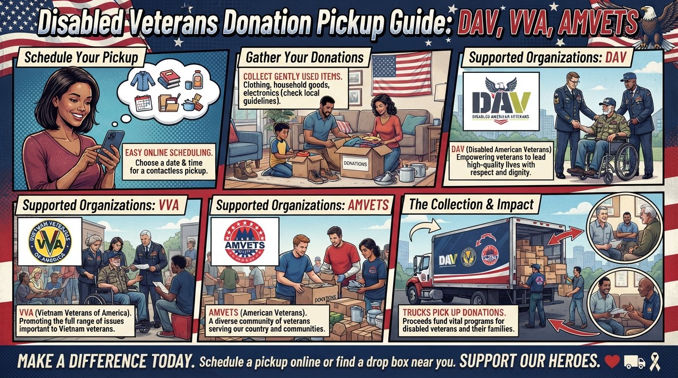 Disabled Veterans Donation Pickup Guide: DAV, VVA, AMVETS