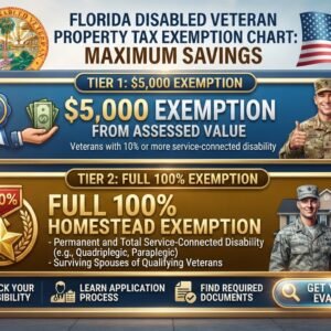 Florida veterans property tax exemption disability rating