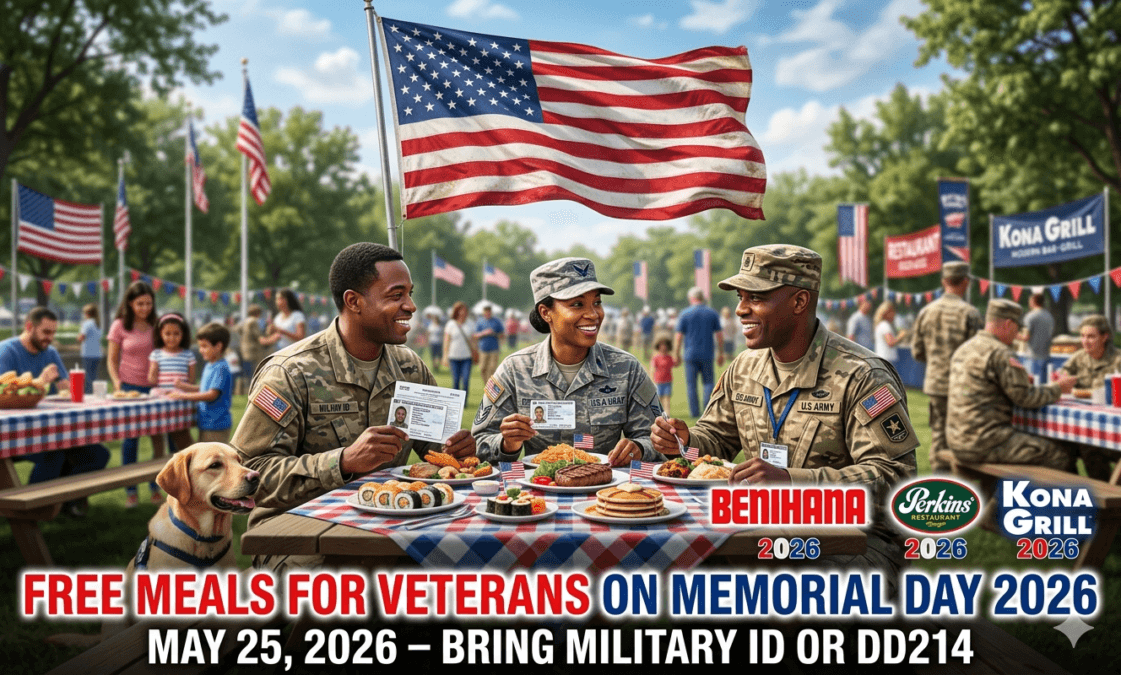 Free Meals for Veterans on Memorial Day 2026 – The Complete List