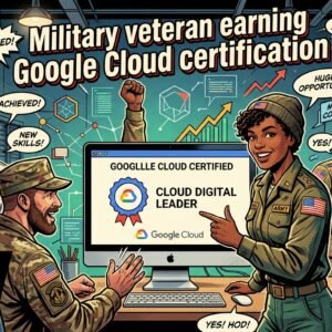 Military veteran earning Google Cloud certification
