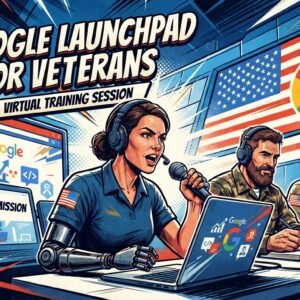 Google Launchpad for Veterans virtual training session with veteran participants