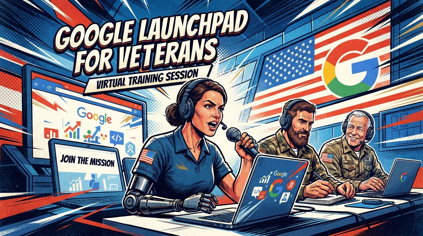 Google Launchpad for Veterans virtual training session with veteran participants