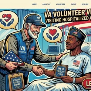 VA volunteer visiting hospitalized veteran