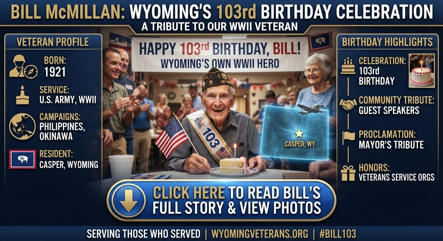 How many World War II veterans are still alive ceremony Wyoming