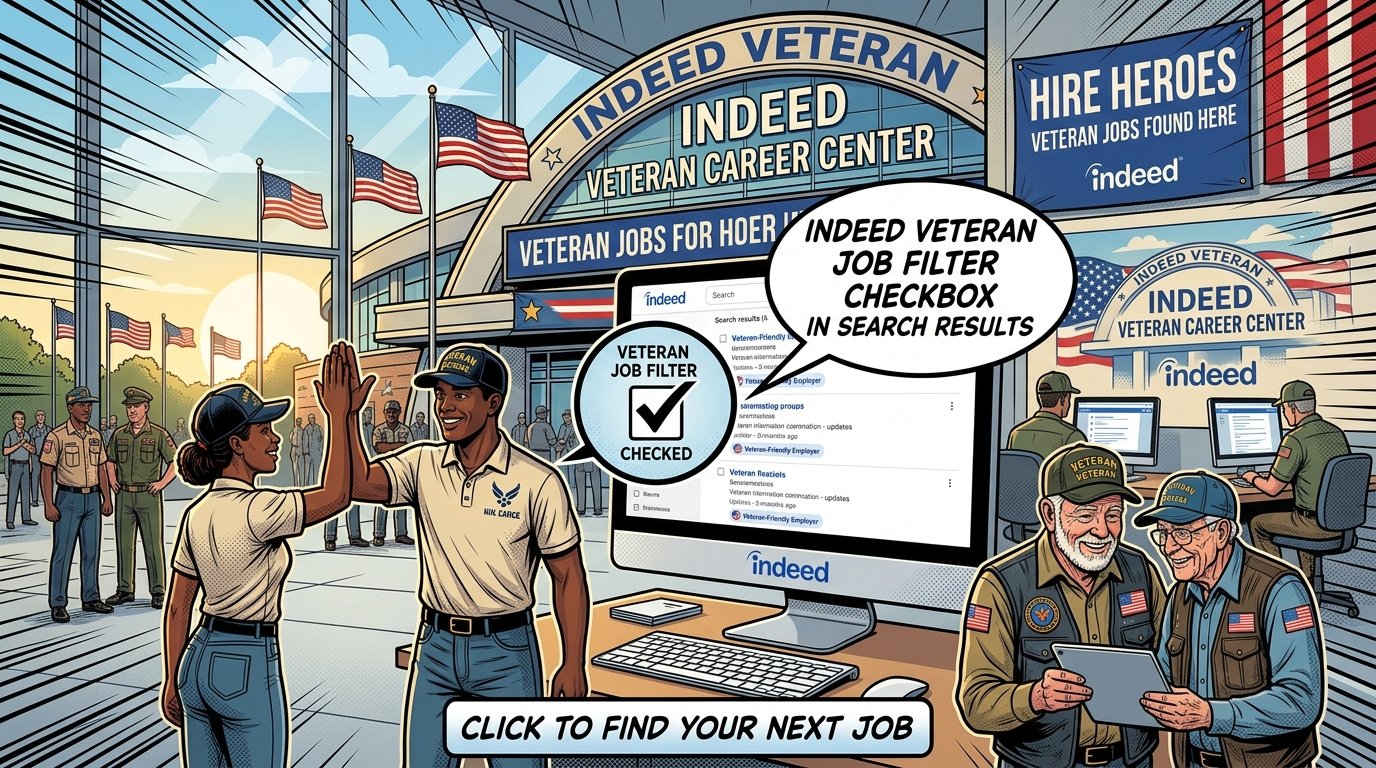 Indeed veteran job filter checkbox in search results