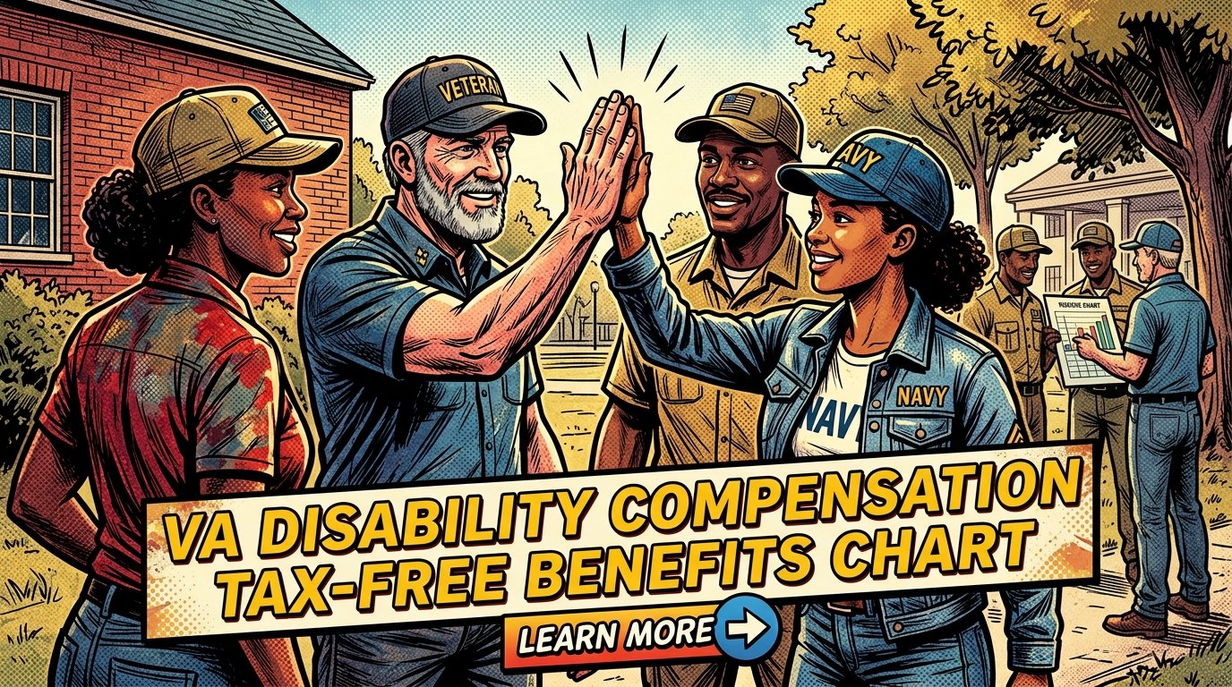 VA disability compensation tax-free benefits chart