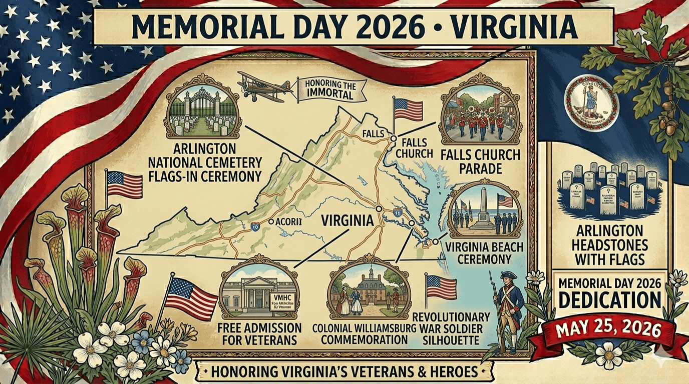 Memorial Day 2026 Virginia