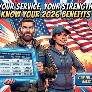 Comparison table of 2025 vs 2026 VA disability monthly compensation amounts