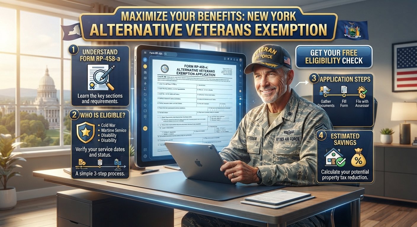 New York veterans property tax exemption disability rating
