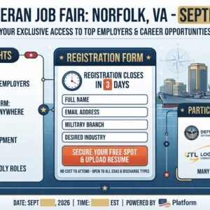 Norfolk Virginia veteran job fair September 2026