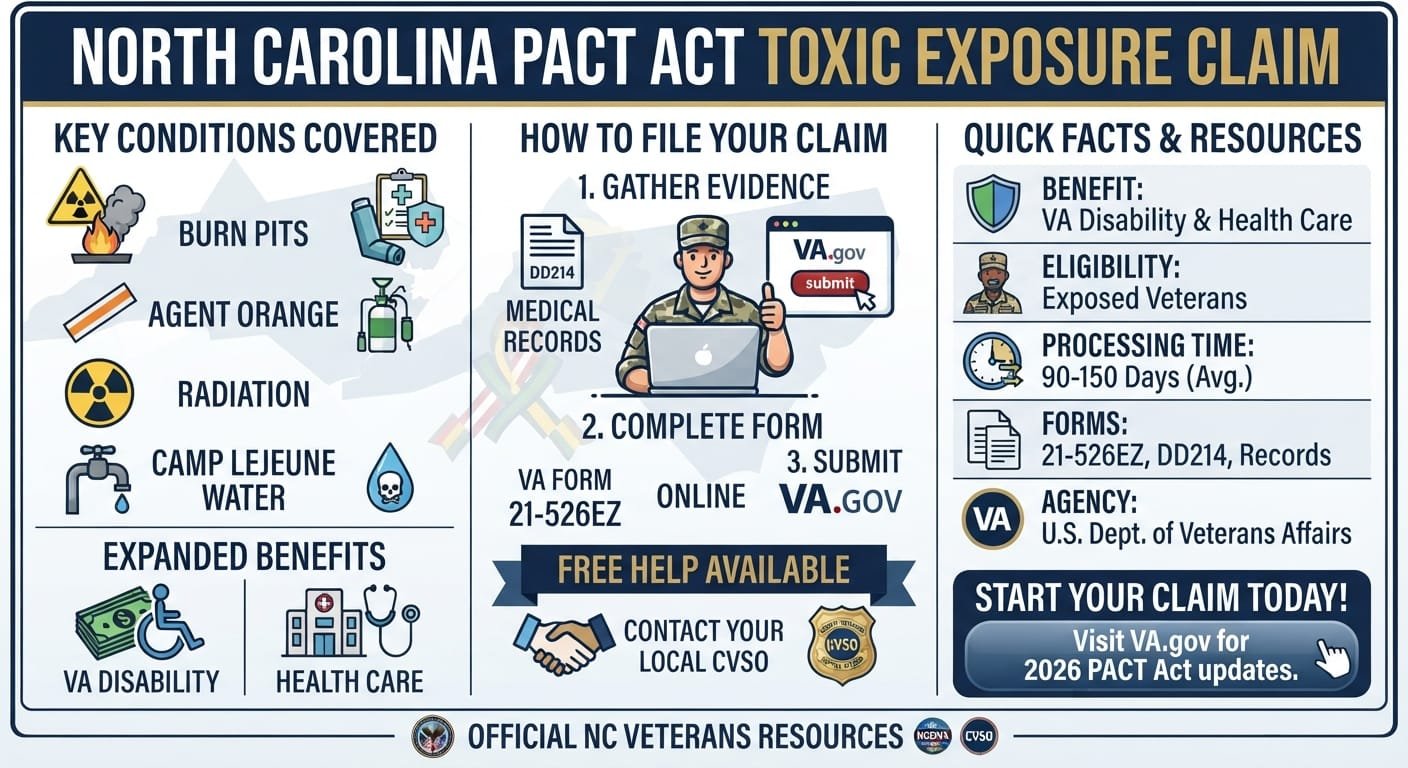 North Carolina PACT Act toxic exposure claim,