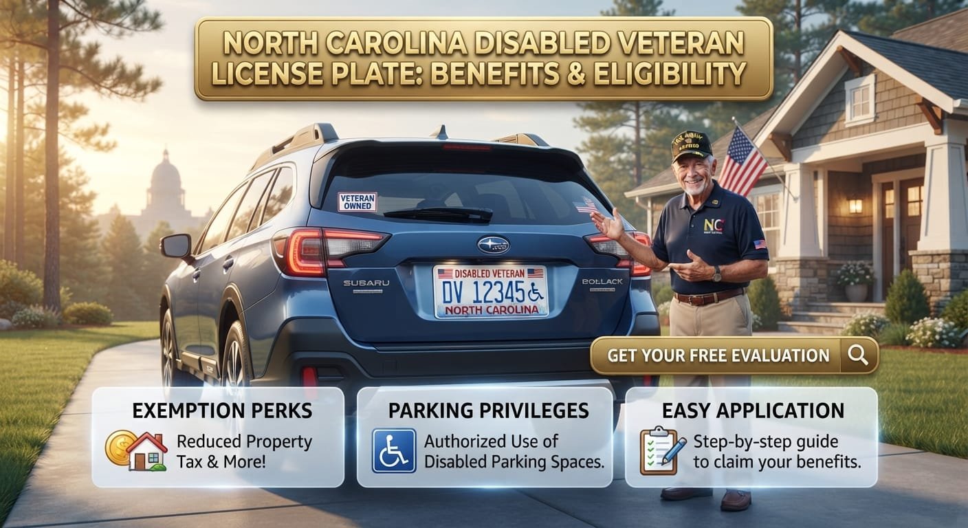 North Carolina disabled veterans vehicle registration exemption