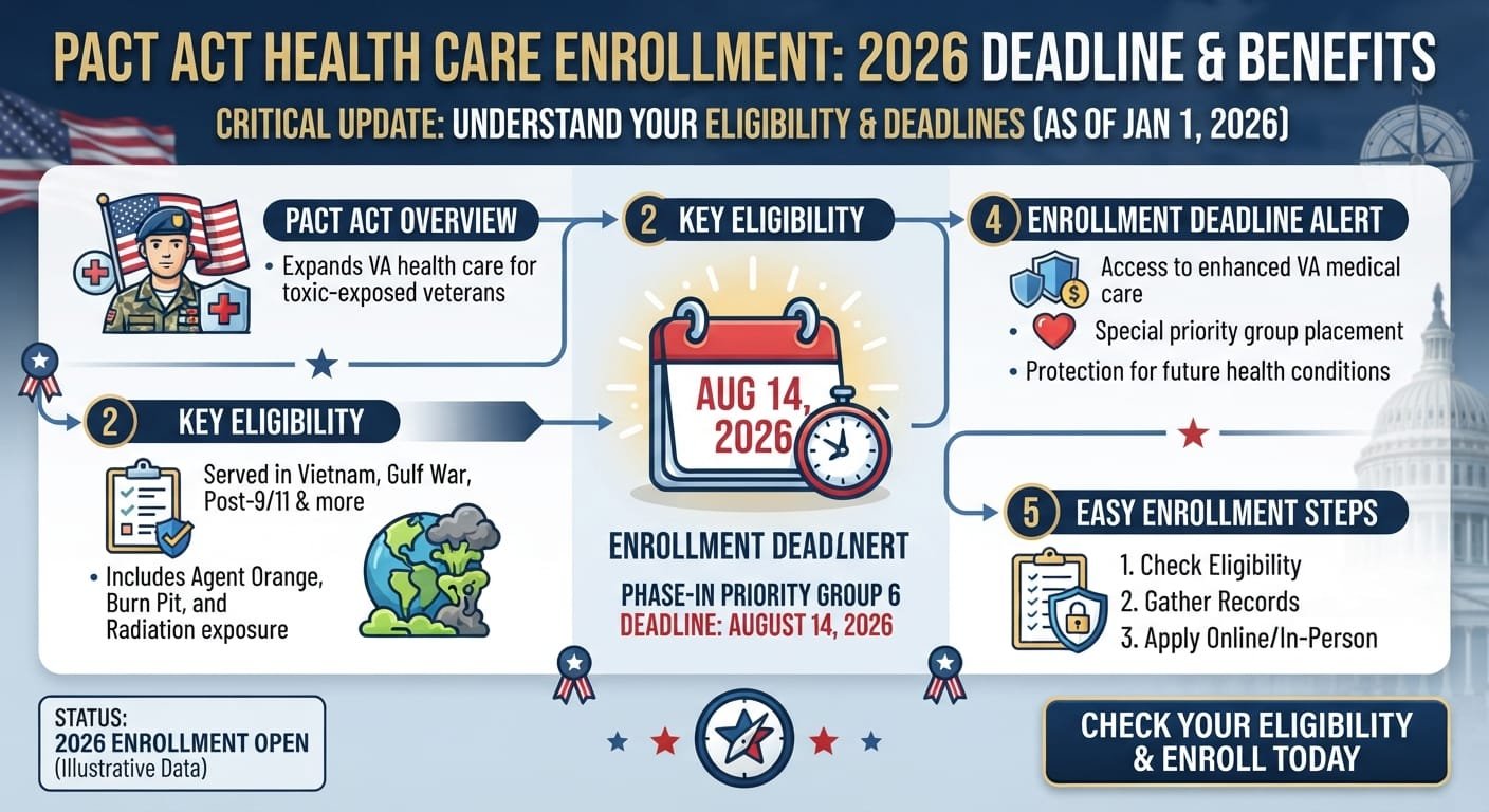 PACT Act health care enrollment deadline states