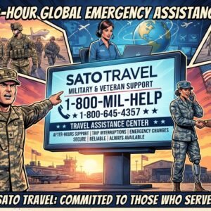 SATO Travel military 24-hour phone number