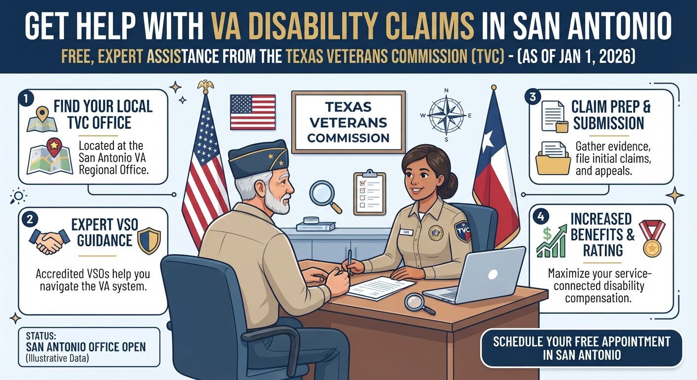 San Antonio VA disability claims help office