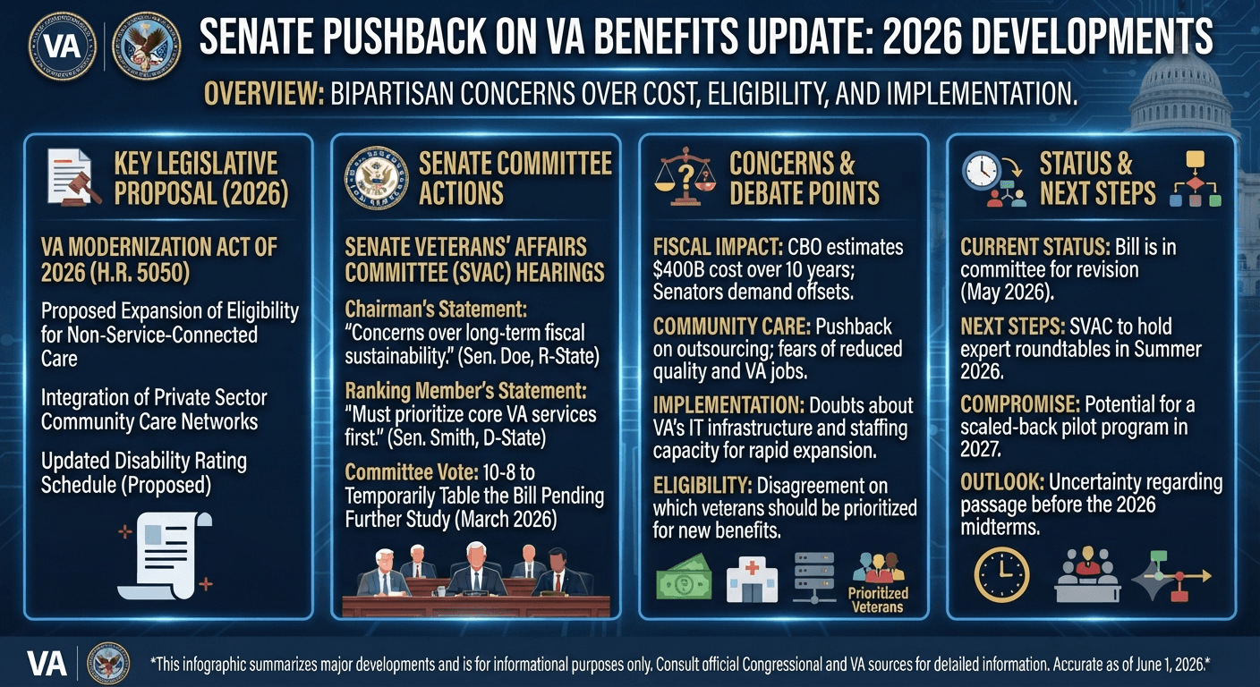 Senate Pushback on VA Benefits Update