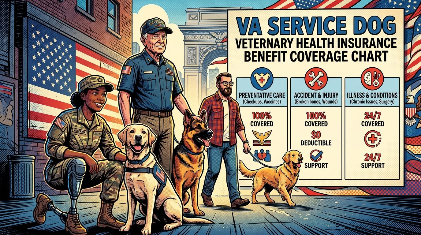 VA service dog veterinary health insurance benefit coverage chart