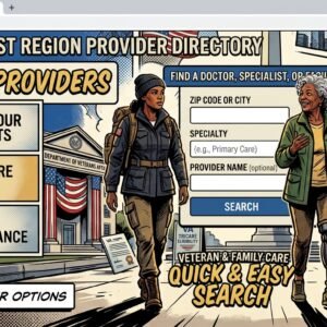 TRICARE West Region provider directory search screen