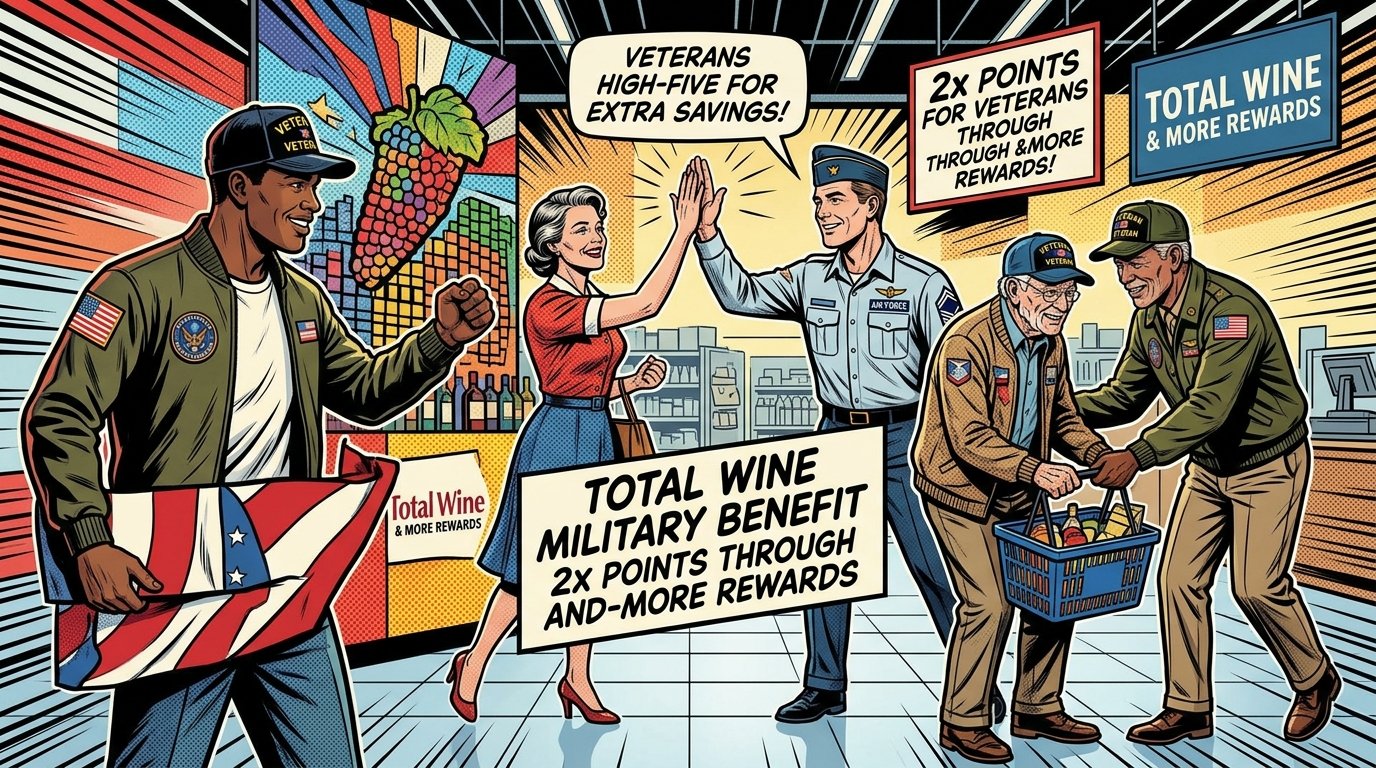 Total Wine military benefit 2x points through and-more rewards