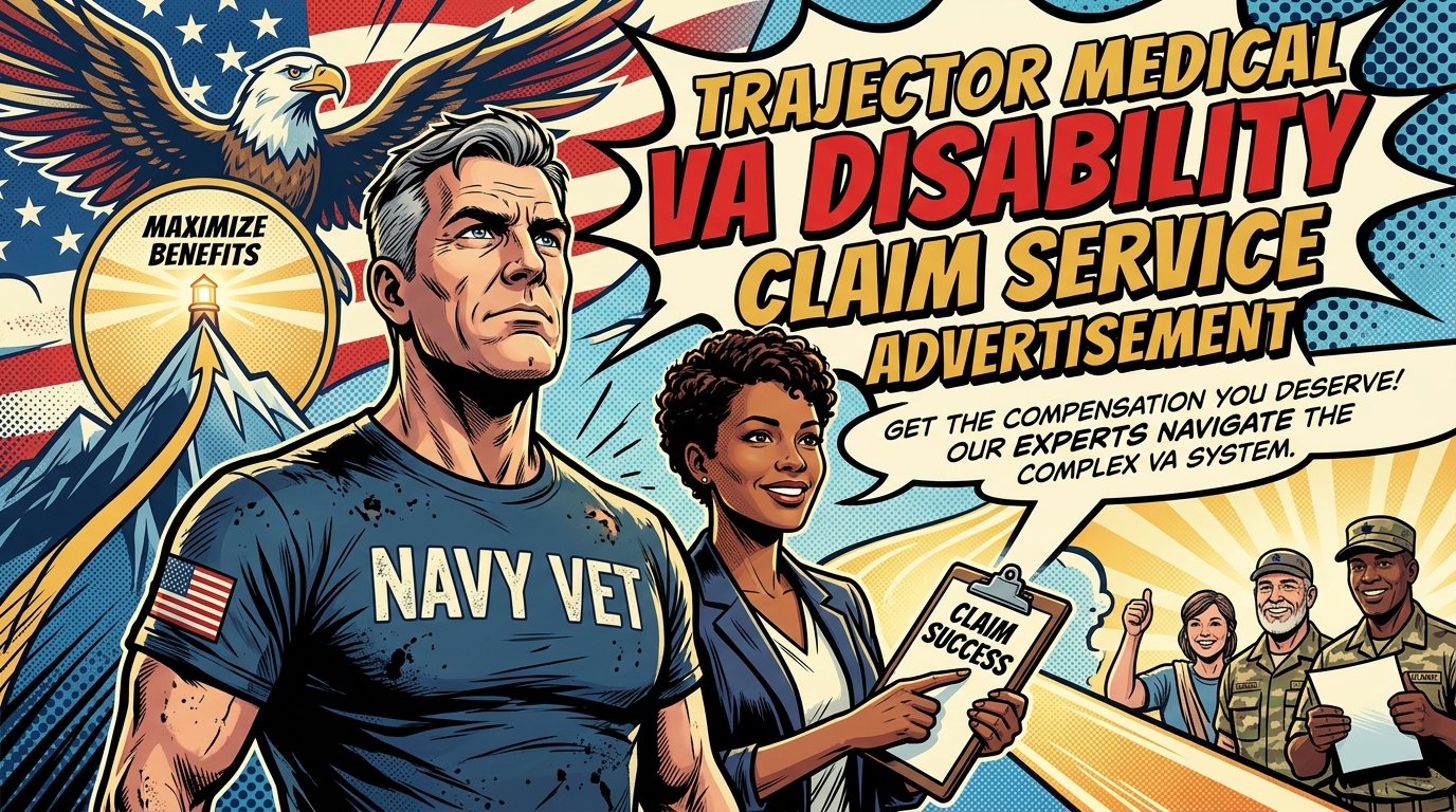 Trajector Medical VA disability claim service advertisement