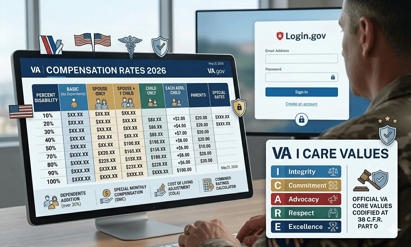 VA compensation rates 2026
