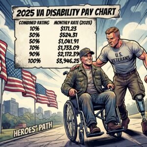 VA disability pay chart 2025