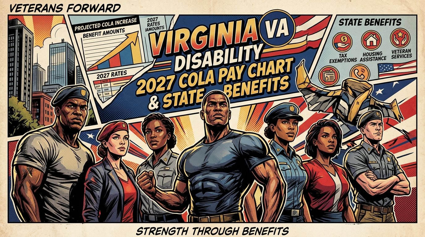 Virginia VA Disability 2027 COLA: Pay Chart & State Benefits