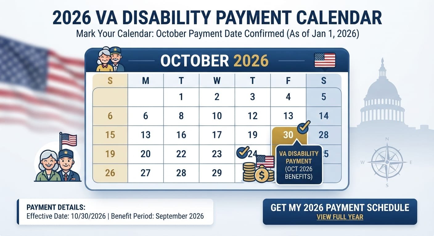 VA disability payment date October 2026