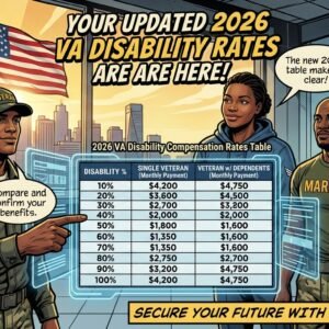 2026 VA disability compensation rates table by percentage