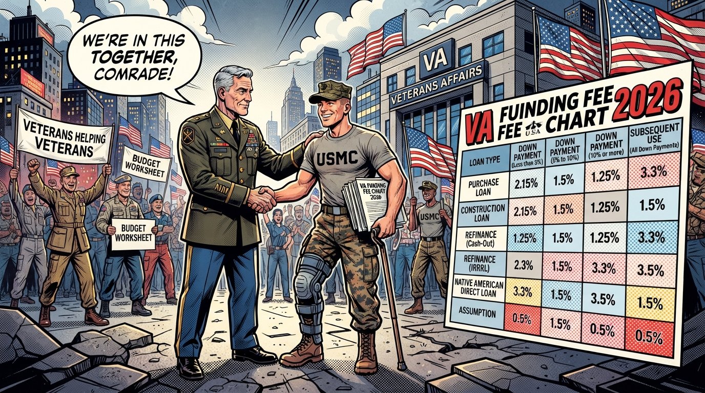 VA funding fee chart 2026
