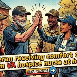 Veteran receiving comfort care from VA hospice nurse at home