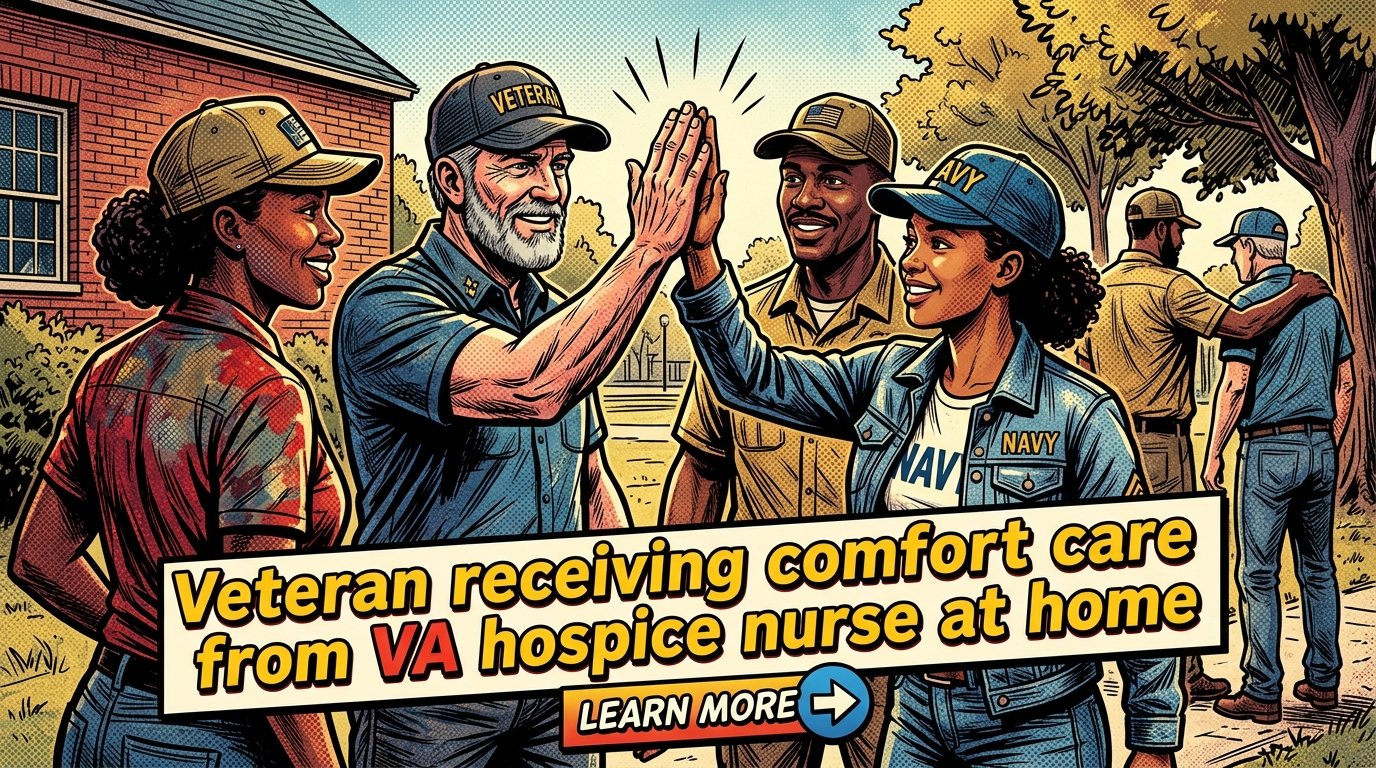 Veteran receiving comfort care from VA hospice nurse at home
