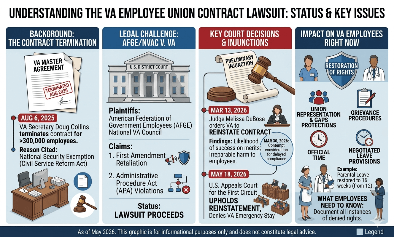 VA union contract lawsuit