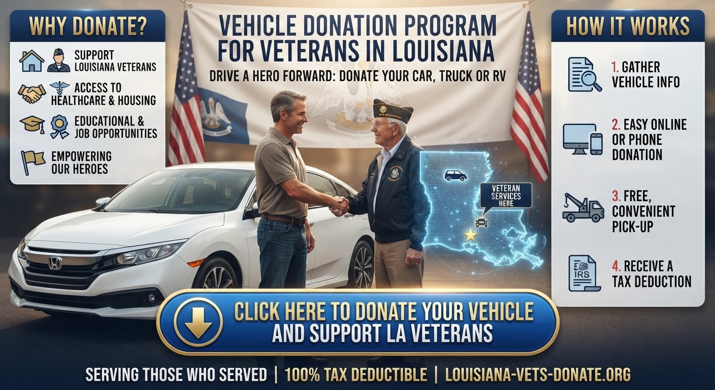 Vehicles for veterans donation program Louisiana
