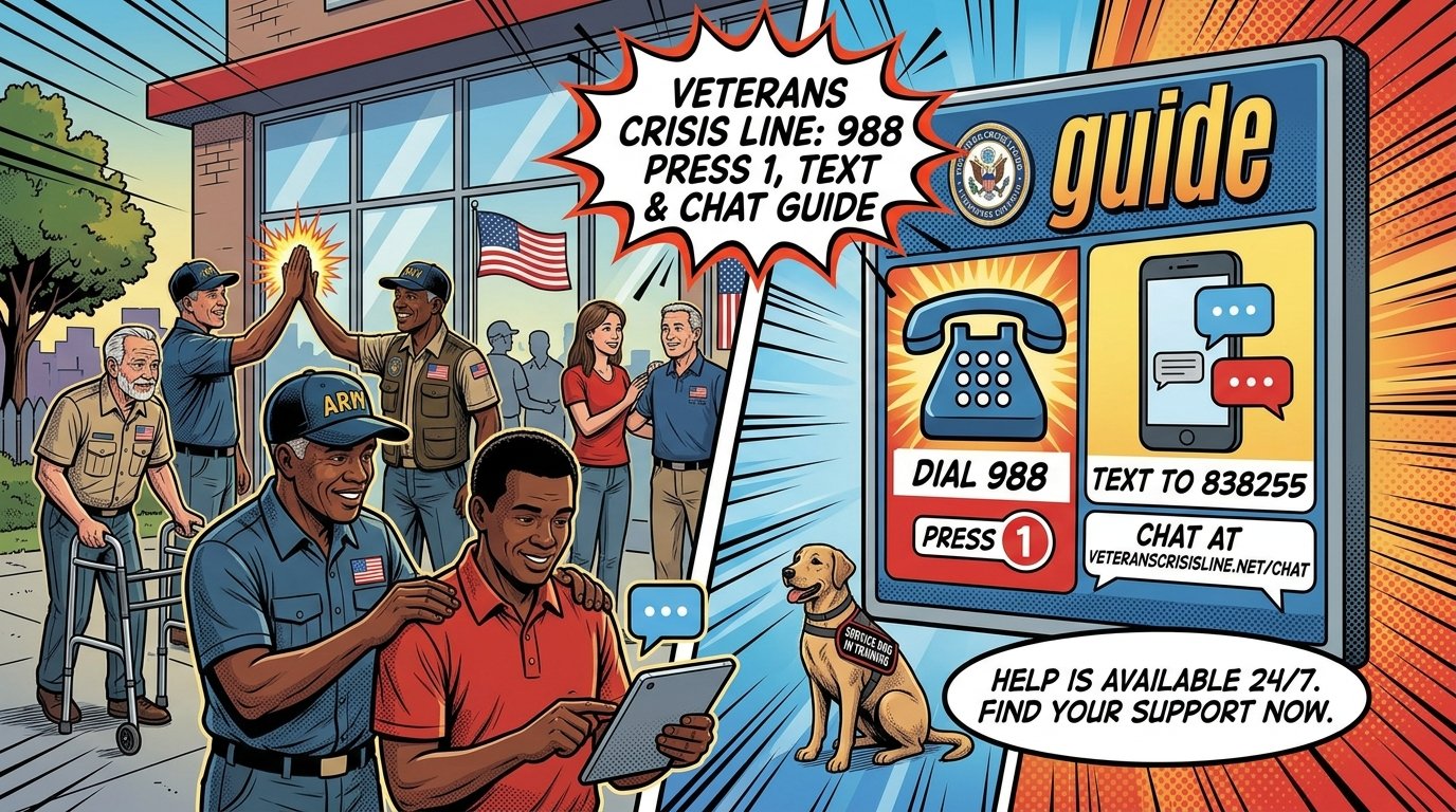 Veterans Crisis Line: 988 Press 1, Text & Chat Guide