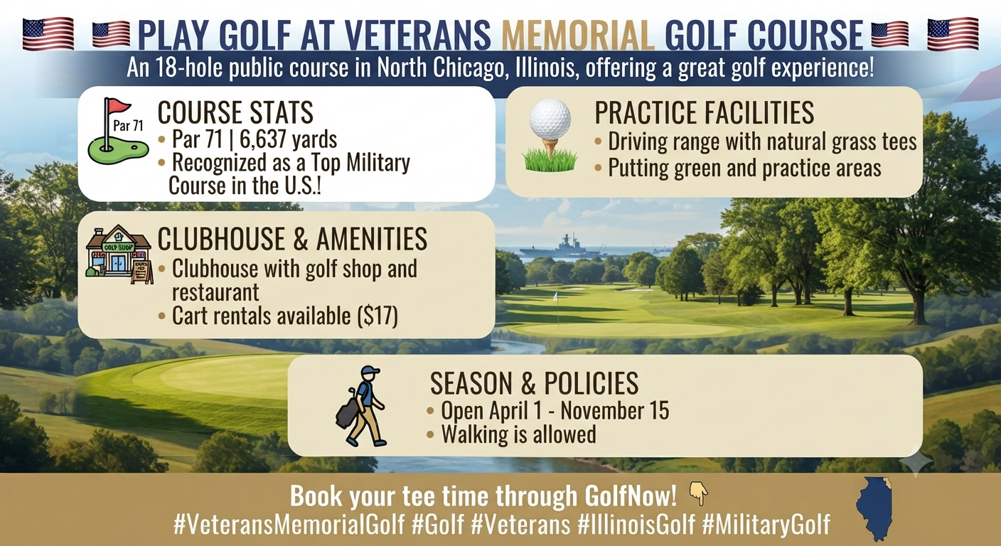 Play Golf at Veterans Memorial: North Chicago IL Course