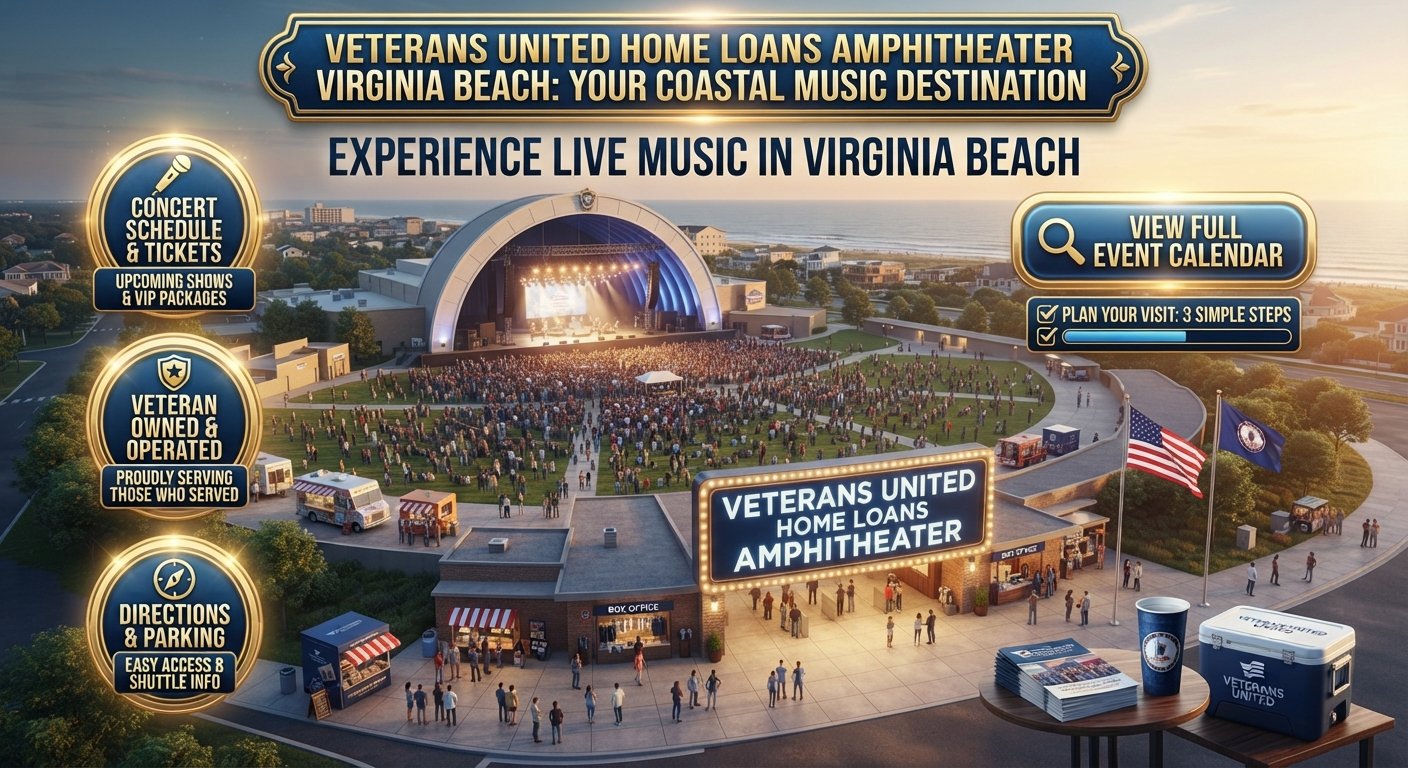 Veterans United Home Loans Amphitheater Virginia Beach concert schedule veterans discount
