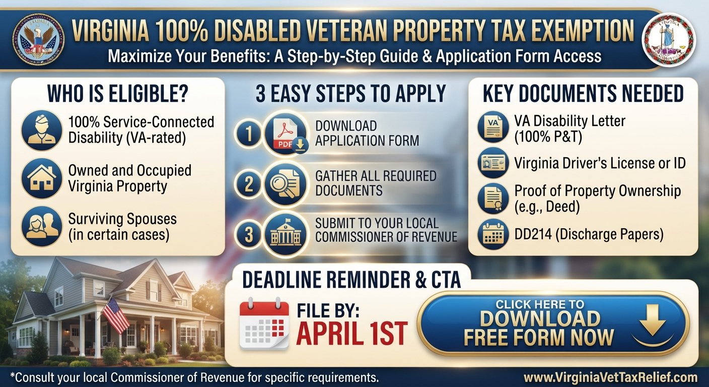 Virginia 100 percent disabled veteran property tax exemption