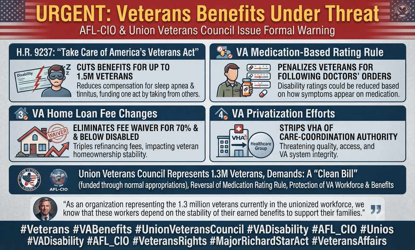 afl-cio veterans benefits warning