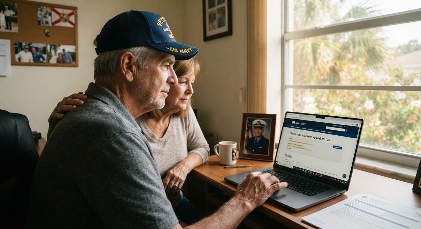 how to check VA claim status Florida veterans