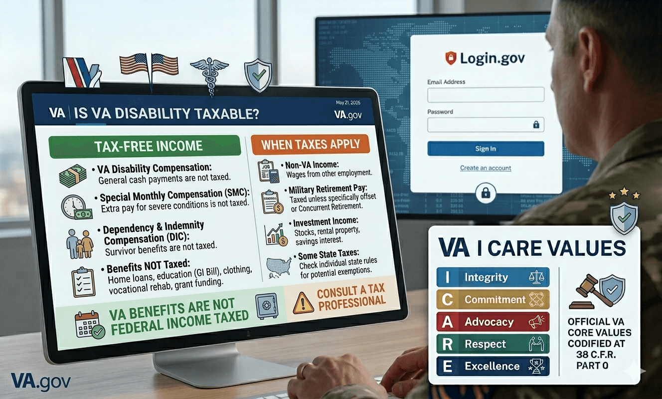 is va disability taxable