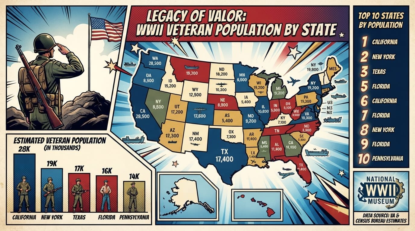 last living WW2 veterans by state