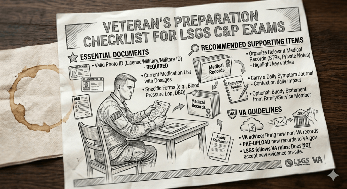 What documents to prepare for LSGS C&P exam