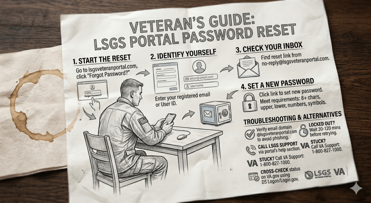 How do I reset my LSGS Veteran Portal password